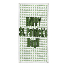 Vertical Vinyl Banner Multiple Sizes Happy St Patrick's Day Irish Luck Outdoor