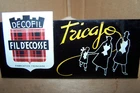 Lot 6 petites plaques publicitaires vintage tricot années 60 en tbe