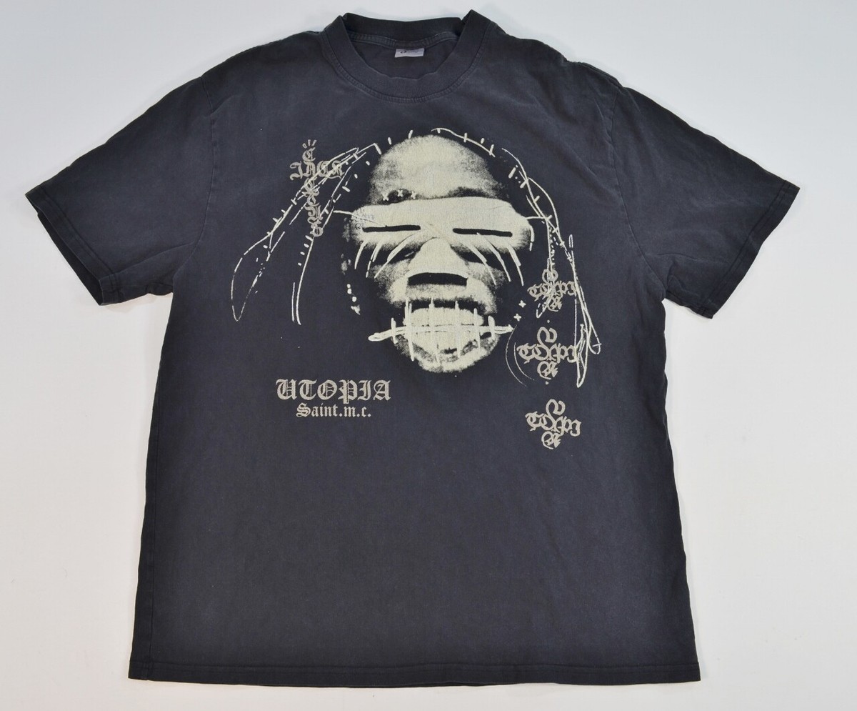 Saint Michael Travis Scott Utopia Double Sided Rap T Shirt Saint Michael Travis Scott Utopia Double Sided Rap T Shirt
