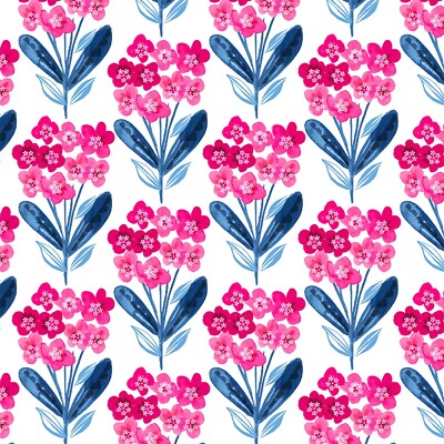 BTY 3 Wishes Bright Bird Floral Fix Flower White Cotton Fabric By The Yard