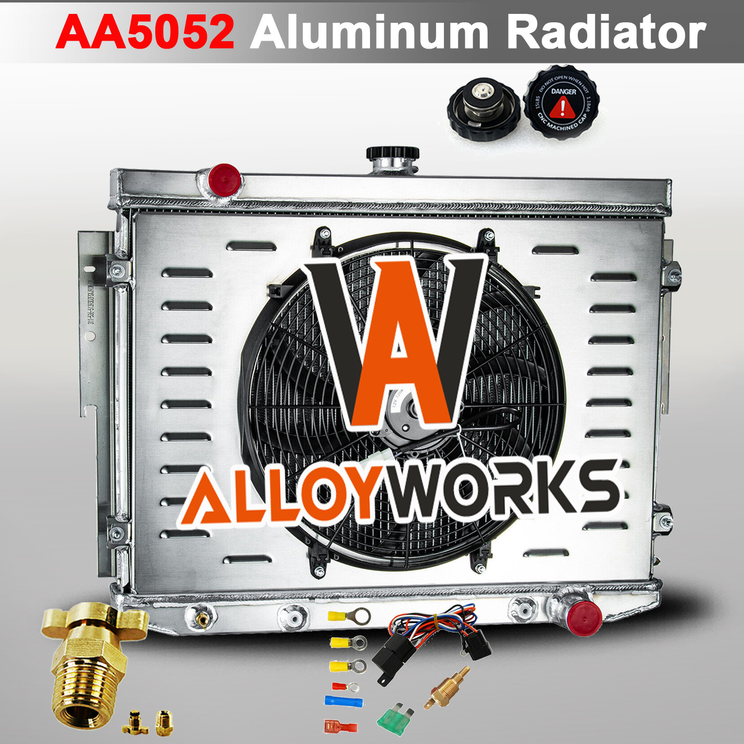 4 Row Radiator Shroud Fan for 1973-74 DODGE CHARGER PLYMOUTH SATELLITE 7.2L V8