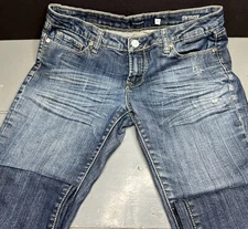Vigoss Jeans Women's Skinny Sz 7 Blue Medium Wash Distressed P8005J Exc.