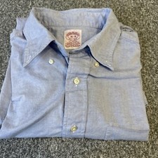 Brooks Brothers Button Down Shirt Men's Size 16-4 Long Sleeve Pinpoint Blue