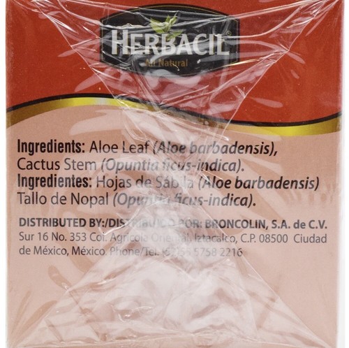 Te De Sabila Y Nopal 25 Bolsas de Té Aloe Vera Té de Cactus - Imagen 2 de 4