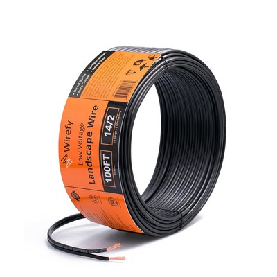 Durable 14-Gauge Low Voltage Landscape Wire - ETL Listed 100 Feet Copper Cable