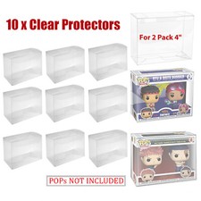 10x Clear Box Protector Case For Funko Pop 2 Pack Figures Collectibles Display