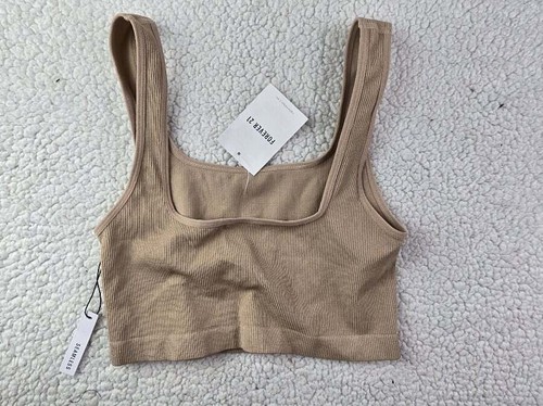 FOREVER 21 Size Large Women's Tan Seamless Sports Bra Wireless - Picture 2 of 2