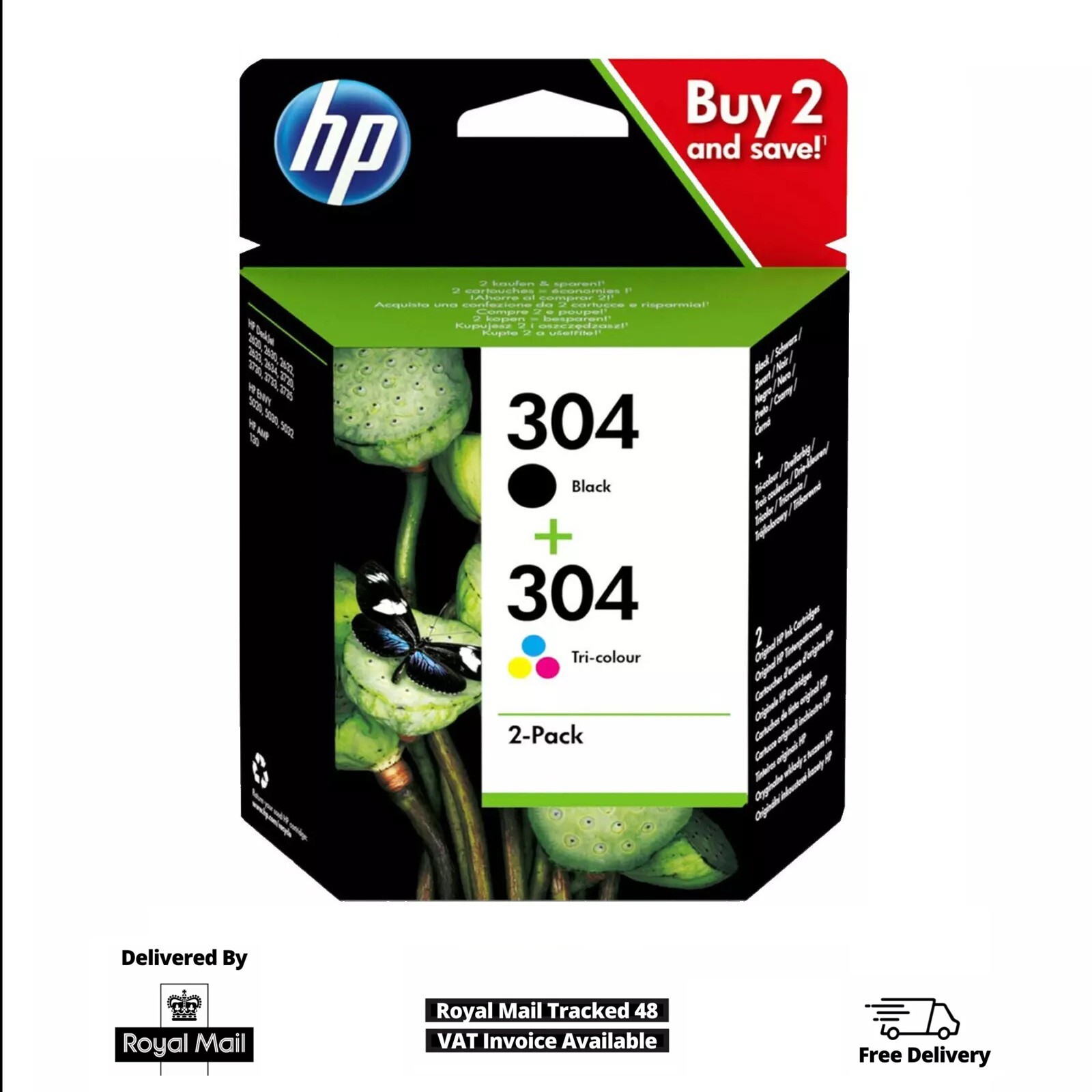 Original HP 304 Multipack Ink Cartridge for HP Deskjet 2600 2634 2630