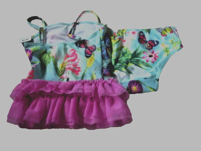 Girls Bathing Suit 2 Piece Butterflies Size 12 Months NEW - Image 4 of 4