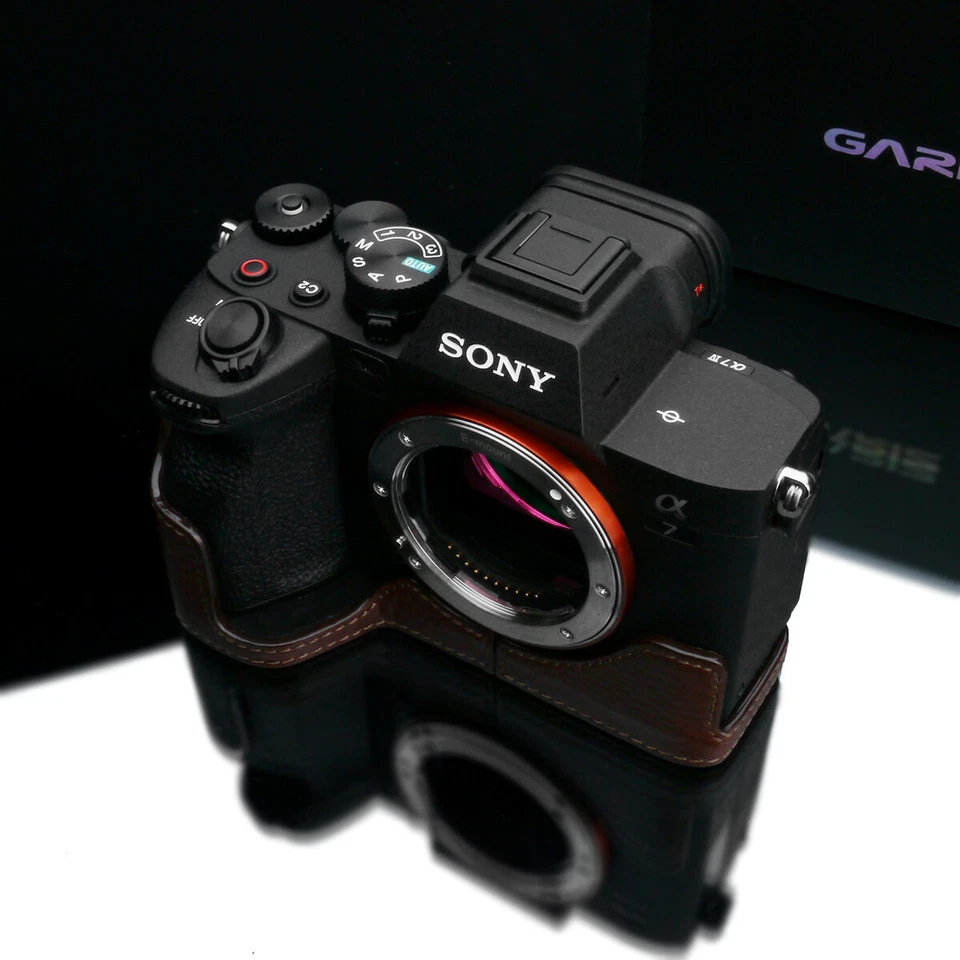 Media funda de cuero Gariz XS-CHA7M4BR para Sony A7IV (no para A7RIV), marrón Foto 4 de 4