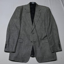 Stafford 42L Blue Beige Nailshead Soft Silk Tweed Mens Blazer Sport Coat Jacket