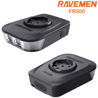 Ravemen FR500 Bici Faro Luce Anteriore Bicicletta per Garmin Wahoo Ricaricabile