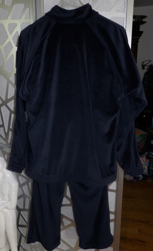 U.S. POLO ASSN. NAVY 2PC. VELOUR TRACK SET (SZ XLRG) PLEASE READ
