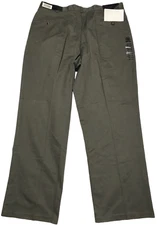 Tommy Hilfiger Khakis Pants Men 38x30 Chino Brown Pleated Cotton Y2K Vintage NEW