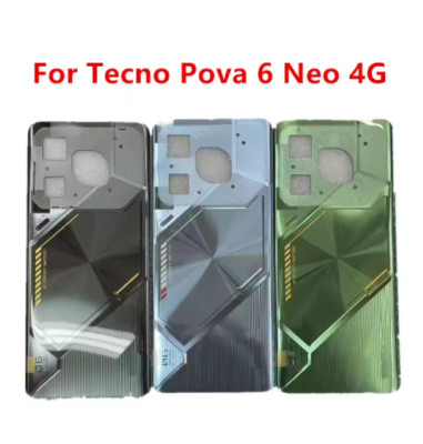 For Tecno Pova 6 Neo 4G Battery Cover Housing Door Back Rear Case Replacement