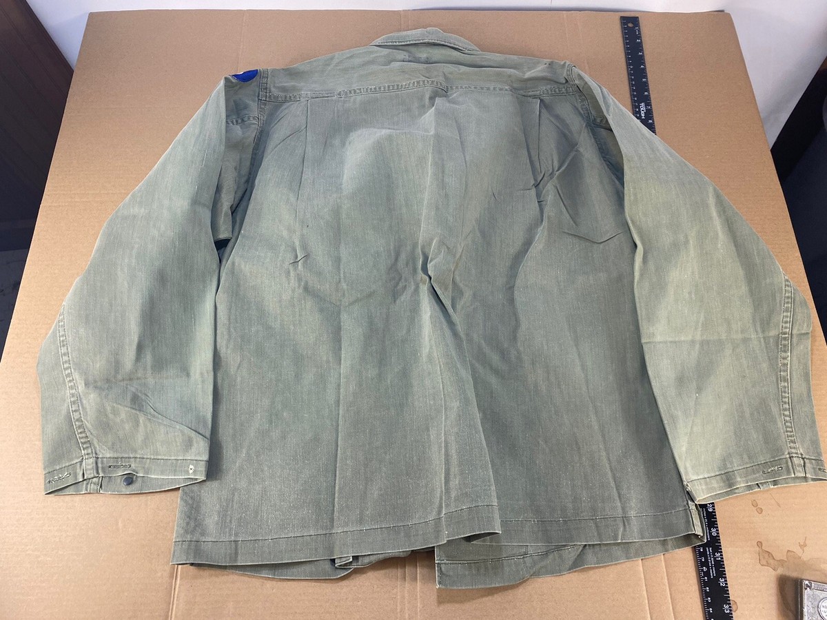 WWII Vintage US Army HBT M43 Combat Shirt 13 Star Tunic