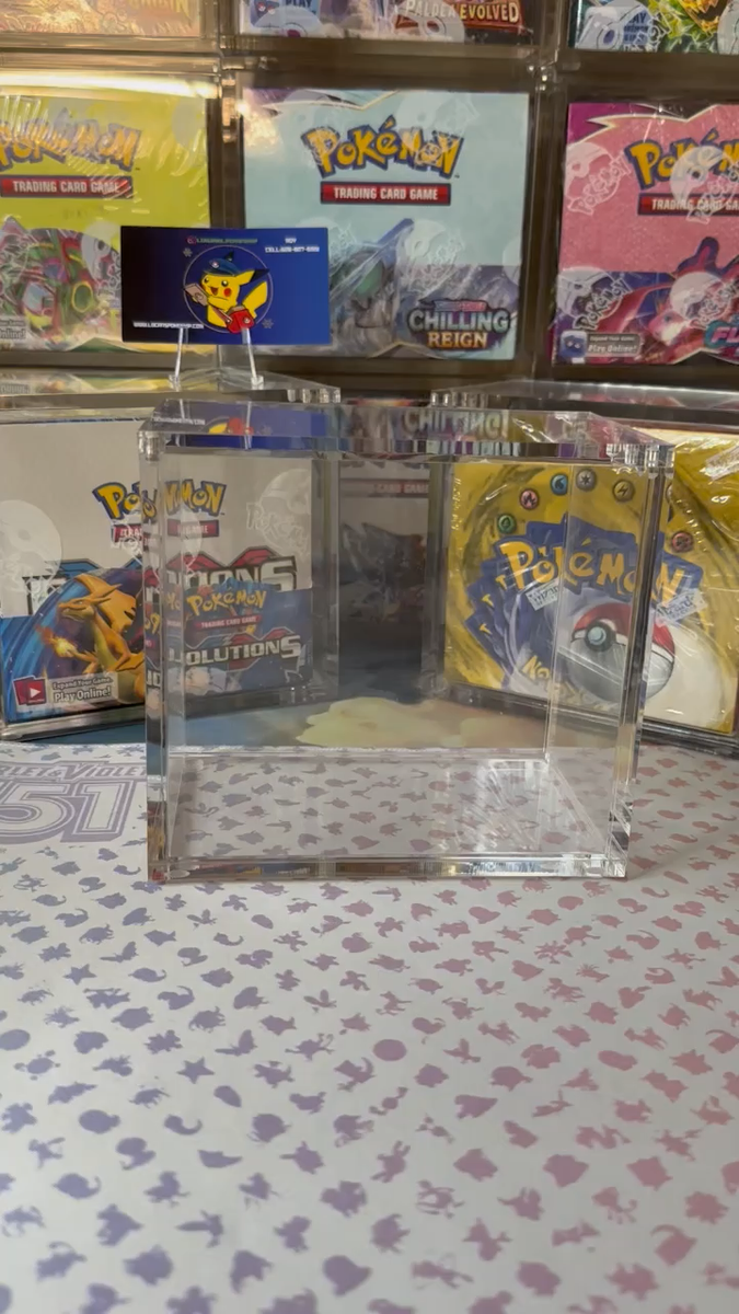 pokemon acrylic booster box case Amazon.com: The Hobby Lair Japanese Booster Box Acrylic Case | Fits 1  Standard JP BB or 2 High Class JP BB Deluxe Case Compatible with JAPANESE Pokemon  Booster Box ONLY