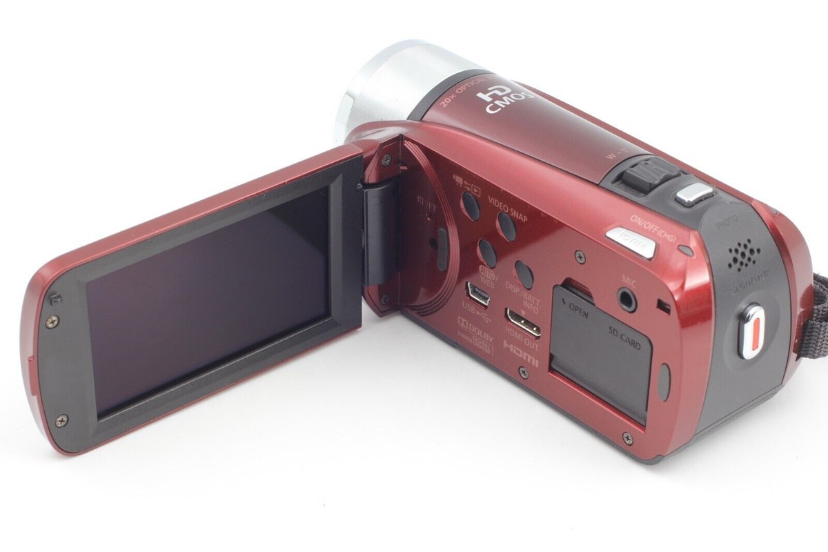 [N MINT] Canon Digital Video Camera Ivis Hf R21 Red 20X From JAPAN