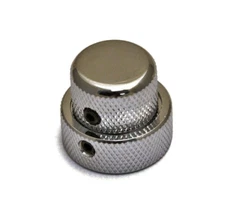 (1) Black Nickel Full Size Stacked Guitar/Bass Knob for 6mm/8mm Shaft MK-STK-BN