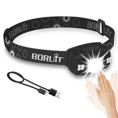 BORUIT G7 350LM Outdoor sports headlights Hiking  Hunting Rechargeable