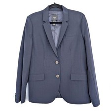 J. Crew Stretch Italian Wool Tollegno 1900 Two Button Blazer in Navy Sz 10