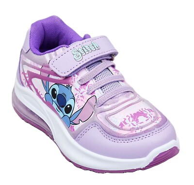 MÄDCHEN DISNEY STITCH LEUCHTENDE SPORTSCHUHE OFFIZIELLE SNEAKER SCHUHE KINDER GRÖßE UK 8 1