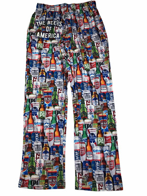 BRIEF INSANITY Beers of America Fun Novelty Sleep Lounge Pants Mens NWT
