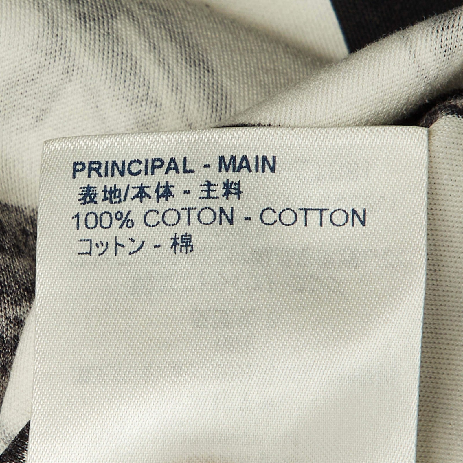 Louis Vuitton BlackWhite Checkered Twist Lock Cotton Crew Neck TShirt M thumbnail 6