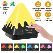 Touch Control Night Light 8-Color Change 6 Level Dimmable Light Brightness Table