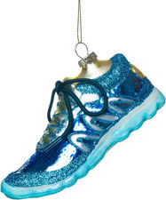 2 Pack Glass Running Shoes Christmas Ornaments for Christmas Tree Decorations