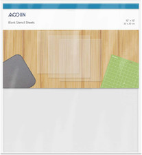 50 Pack 4 Mil Blank Mylar Stencil Sheets, 12" X 12" Clear Plastic Sheets