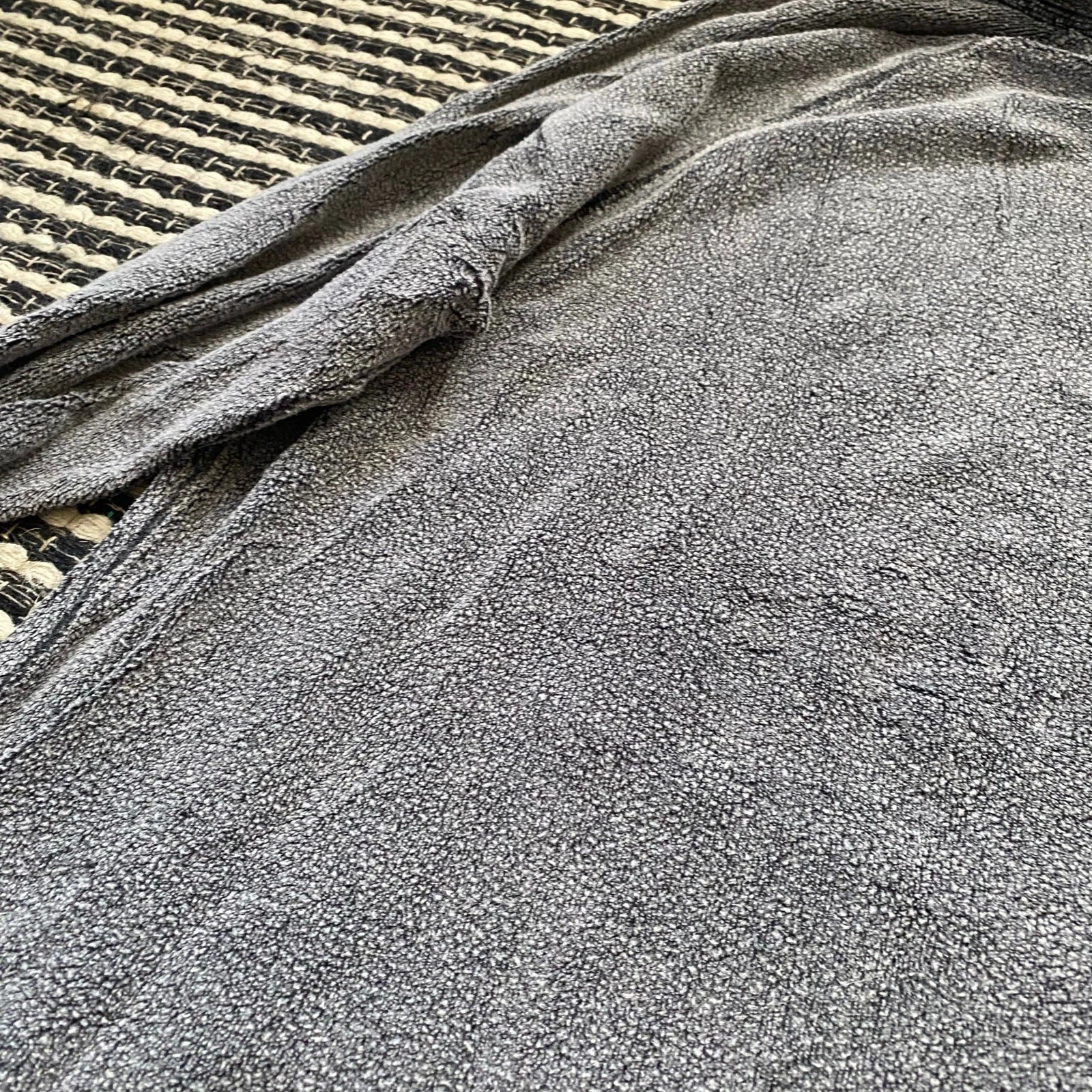 UNDERCOVER Felpa con cappuccio VS Victoria Secret LOVE PINK Fuzzy donna grigia spessa M