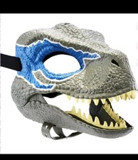 Velociraptor Jurassic Park Blue Dinosaur Rubber Mask Raptor G84FURSUIT HEAD BASE