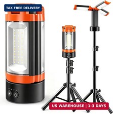 Rechargeable Camping Light with Stand, Magnetic 3 Colors Camping Lantern Work Li