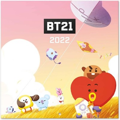 Offizieller BT21 2022 Wandkalender, Kalender 2022, 12'' x 12'' quadratischer Wandkalender