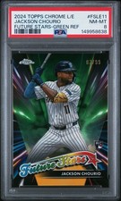 2024 Topps Chrome Logofractor Jackson Chourio Future Stars Refractors #/99 PSA 8