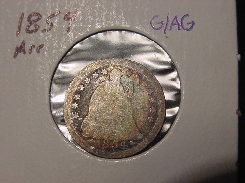 1854 ARROWS SEATED LIBERTY HALF DIME G AG POPULAR DATE SHIPS FREE