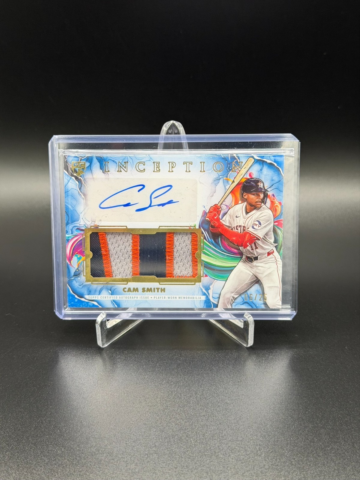 2025 Topps Inception Cam Smith RPA Rookie Patch Auto /25 #IAPC-CS Astros