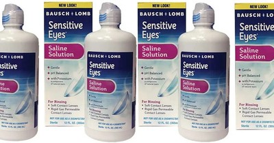 Contact Lens Solution by Bausch & Lomb, Sensitive Eyes Solution PACK OF 3
