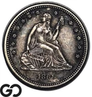 1861 Seated Liberty Quarter *Scarce This Nice* Choice AU++/Unc Civil War Date