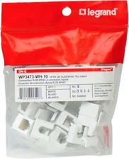 Legrand - OnQ Telephone Keystone Jack RJ25, 6P6C Insert, QuickConnect Universal