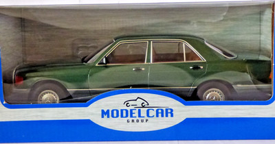 Model Car Group MCG 1:18th scale Mercedes Benz W126 saloon metallic green
