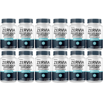 Zervia Prostate Health Supplement for Men Formula Saw Palmetto Zinc (12 Bottles)