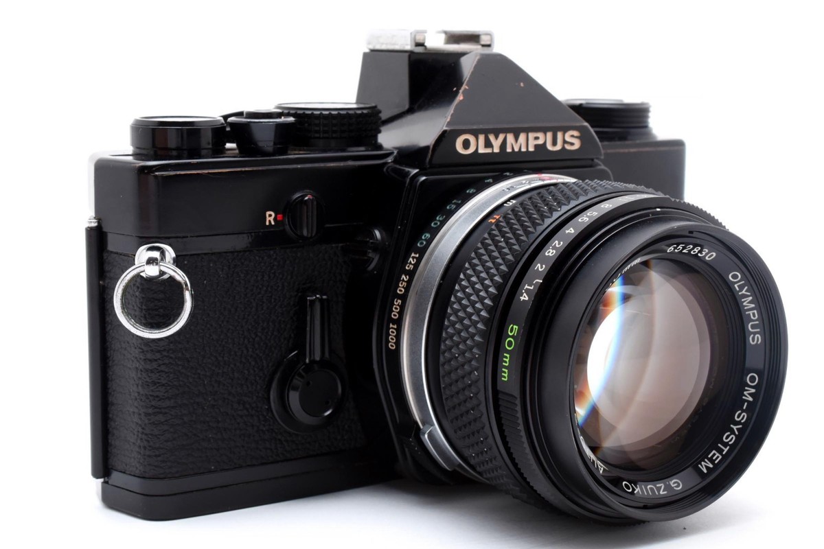 フィルムカメラ OLYMPUS OM-1/OM-SYSTEM G.ZUIKO AUTO-S 50 OLYMPUS OM-1 Black Film Camera OM-SYSTEM G.Zuiko Auto-S 50mm