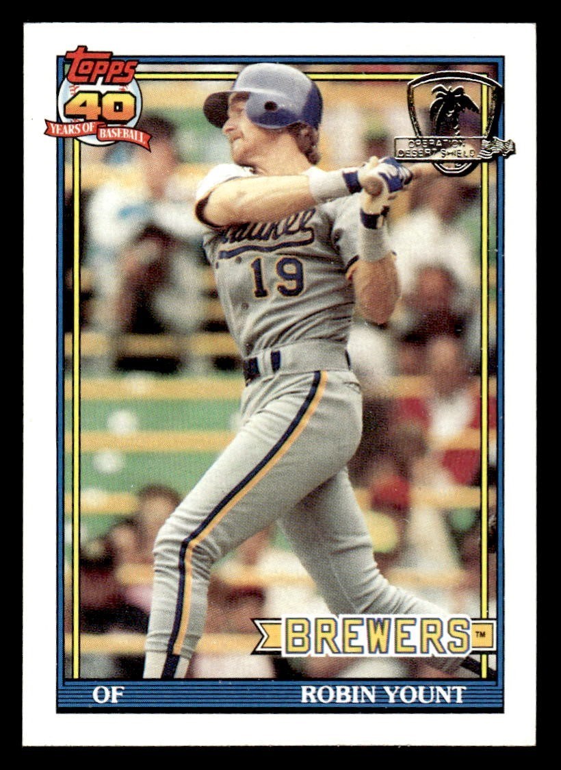 1991 Topps Desert Shield Baseball #575 Robin Yount NM/MT *f2