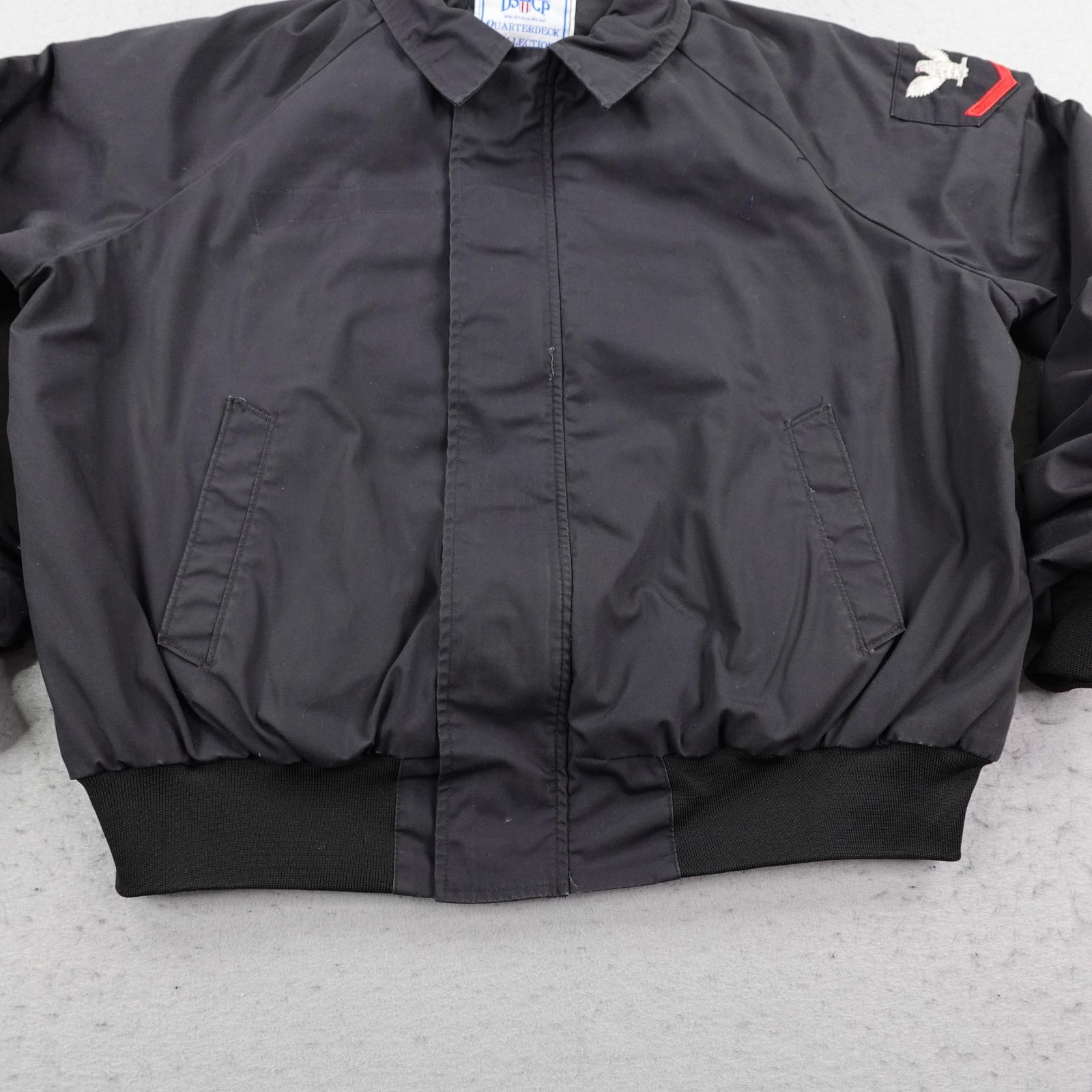 US Navy Jacket Mens Large Black DSCP Quarterdeck Utility Quilt Lined Unicor Coat