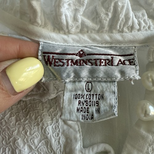 Camisón Westminster Encaje Talla L Eduardiano Romántico Pradera Algodón Etéreo - Imagen 3 de 7