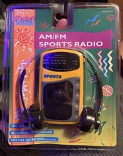 Street Beat AM/FM Sports Radio Yellow Sealed