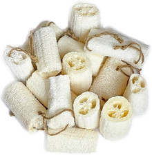 Esponja Exfoliante Natural Loofah 4 para Cuidado de Piel en Bano Pack de 12