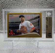 2014 Topps Chrome Update Mookie Betts RC Gold Refractor 1st One 001/250 BGS 9.5